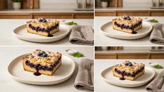 Kruche ciasto z borówkami i kisielem – maślany spód, soczysty środek i starta góra