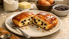 Brioche suisse z kremem waniliowym i czekoladą – miękkie drożdżówki jak z piekarni