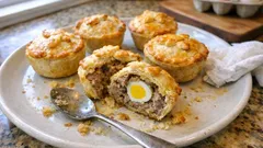 Mini paszteciki wielkanocne z ciasta francuskiego – z jajkiem przepiórczym w środku