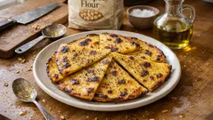 Socca z mąki z ciecierzycy – chrupiący, bezglutenowy placek bez drożdży