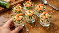 Verrines z ogórkiem i krewetkami – elegancka przystawka na zimno w 15 minut