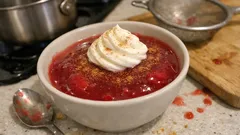 Kisiel żurawinowy z korzenną nutą – gładki, klarowny i bez grudek