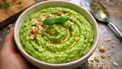 Kremowa pasta z groszku z bazylią i parmezanem – gotowa w 5 minut