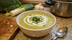 Kremowy potage z brokułów i pora – prosta zupa, która zawsze się udaje