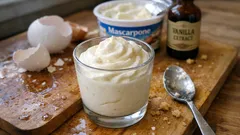 Kremowy mus waniliowy z mascarpone bez pieczenia – lekki deser do pucharków