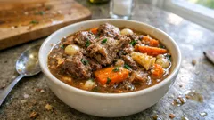 Baranina duszona z warzywami: mięso kruche po maślance i gęsty, aromatyczny sos