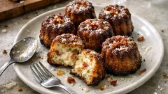 Mini cannelés z boczkiem i parmezanem – chrupiące na zewnątrz, kremowe w środku