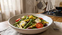 Fasolka szparagowa po grecku – lekka sałatka z fetą i oliwkami w 15 minut