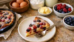 Clafoutis z owocami czerwonymi – waniliowy deser z piekarnika, który zawsze się udaje