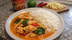 Tajskie czerwone curry z kurczakiem – kremowe, pachnące i gotowe w 30 minut