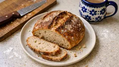 Chleb orkiszowy z garnka – chrupiąca skórka i miękki środek bez stresu