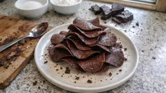 Czekoladowe tuiles – cienkie, chrupiące ciasteczka jak z francuskiej cukierni