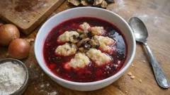 Grzybowe kluseczki do barszczu – wigilijny smak bez lepienia uszek