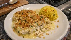 Morszczuk z piekarnika w sosie musztardowo-śmietankowym – szybki obiad