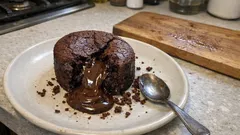 Moelleux au chocolat z Nutellą – prosty fondant z płynnym sercem w 10 minut