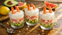 Verrine z krabem, krewetkami i grejpfrutem – elegancka przystawka w 15 minut