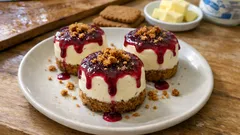 Serniczki na zimno bez pieczenia – kremowe, waniliowe i ze spodem z ciasteczek