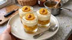 Werriny z mascarpone i mirabelką – elegancki deser w pucharkach bez pieczenia