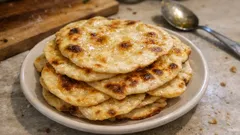 PRL-owskie podpłomyki z patelni – chrupiące placki z mąki i wody, gotowe w chwilę