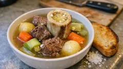 Francuskie pot-au-feu z kością szpikową – domowy garnek na chłodniejsze dni