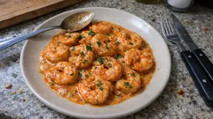 Krewetki w kremowym sosie czosnkowym – prosta przystawka, która robi wrażenie