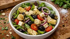 Sałatka z karczochami i sercami palmowymi – lekka, chrupiąca i gotowa w 15 minut