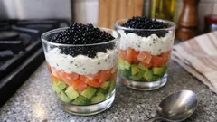 Verrine z awokado i wędzonym łososiem – elegancka przystawka bez gotowania