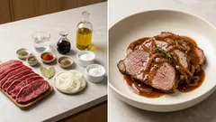 Zrazowe w sosie własnym z cebulą – miękka wołowina i gęsty sos do ziemniaków