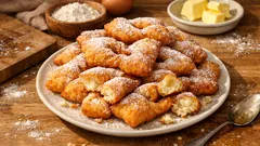 Puszyste bugnes jak z Lyonu – drożdżowe faworki smażone na złoto (idealne na Tłusty Czwartek)