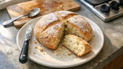 Australijski chlebek damper bez drożdży – szybki bochenek do masła i zupy