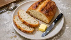 Prosty chleb drożdżowy z chrupiącą skórką – trik z parą w piekarniku