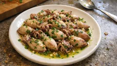 Supiony z czosnkiem z patelni – szybki przepis, żeby były miękkie, nie gumowe