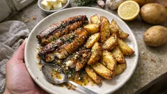 Węgorz pieczony w maśle z czosnkiem i tymiankiem – soczysty obiad z piekarnika