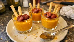 Verrines z kremem z dyni Hokkaido i chorizo – szybka przystawka do szklaneczek