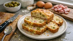 Wytrawny keks z oliwkami, szynką i gruyère — wilgotny i zawsze się udaje