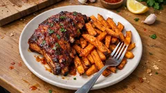 Żeberka po portugalsku: pieczone na złoto w paprykowo-czosnkowej marynacie