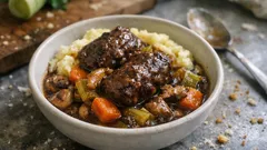 Policzki wieprzowe duszone w jasnym piwie – miękkie jak masło i pełne smaku