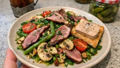Szalona sałatka z wędzoną kaczką i fasolką szparagową – gotowa w 20 minut