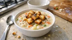 Zupa z sałatki jarzynowej: szybki krem na ciepło, gdy zostaje po świętach