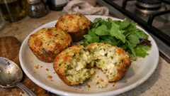 Wytrawne babeczki z cukinią i kozim serem – wilgotne i delikatne, idealne do lunchboxa