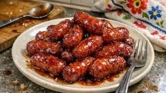 Parówki koktajlowe w glazurze z syropu klonowego – szybka, ciepła przekąska z piekarnika