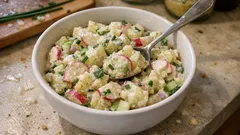 Chrupiąca sałatka ziemniaczana do karpia – z rzodkiewką i ogórkiem