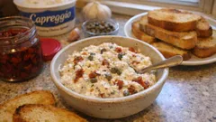 Pasta z serka Capreggio z suszonymi pomidorami – kremowa do kanapek w 5 minut