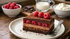 Royal chocolat framboise: warstwowy deser z musem czekoladowym i malinami krok po kroku