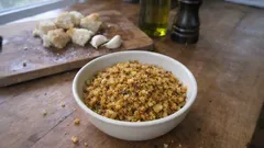 Pangrattato – chrupiąca włoska posypka z czerstwego chleba w 10 minut