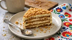 Portugalskie ciasto z herbatników (bolo de bolacha) – kawowe, bez pieczenia