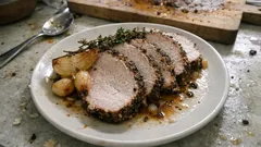 Soczysty schab pieczony bez marynowania – trik z dopiekaniem w wyłączonym piekarniku