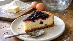 Sernik z aronią na kruchym spodzie – kremowy, równy i świetny do kawy