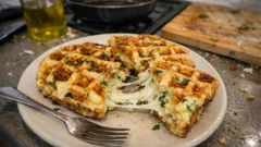 Wytrawne gofry z serowym nadzieniem – chrupiące na zewnątrz, ciągnące w środku