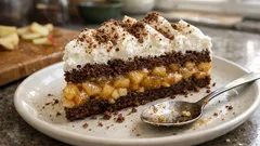 Jabłecznik na zimno z bitą śmietaną – prosty deser bez pieczenia